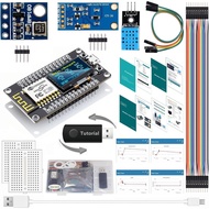 Stesen Cuaca dan Kit Alat Cuaca ESP8266, NodeMCU ESP8266 dengan Papan OLED 0.96'' Terintegrasi, DHT-