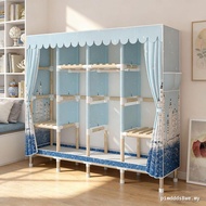 Simple Cloth Wardrobe Solid Wood Solid Durable Reinforced Household Bedroom Rental Room Fabric Wardr