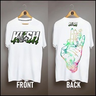 original KUSH Tผ้าฝ้าย 100% ด้านบนเสื้อ oversize ลมยอดนิยม เสื้อยืดพิมพ์ลายเอเลี่ยน เสื้อเชิ้ตลำลองผ