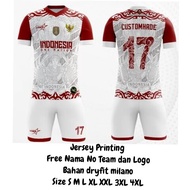 Jersey Futsal Jersey Sepak Bola Jersey Voli Keren Full Printing Merah Putih 34