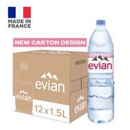 [1 Carton] Evian Natural Mineral Water (12x1.5L)