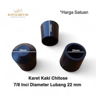 Chitose 7/ 8 inch Rubber Feet Model 22mm Hole DiameterPOLOS Round Iron Pipe Table Chair Shelf Cover