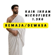1.3KG MICROFIBER IHRAM CLOTHING KAIN IHRAM RINGAN SERAP PELUH IHRAM REMAJA DEWASA KAIN IHRAM DEWASA