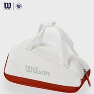 Wilson 2024ลูกเทนนิสขนาดเล็กแบบมือจับกระเป๋าโซ่ลูกเทนนิสขนาดพกพาสีส้มขาว WR8035001001 RG