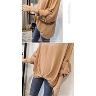 Ab837985 Baju Atasan Wanita Blouse Korea Import Jumbo Big Size Orange