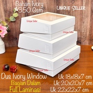 [Isi10] Box IVORY Window 16x16x7 18x18x7 20x20x7 22x22x7 25x25x8 cm Full Lamination Box Box Rice Cak