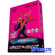 A4 80GM COLOUR PAPER 350 -CYBER RED -450'SHEET
