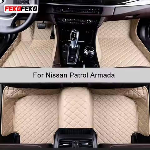 FeKoFeKo Custom Car Floor Mats For Nissan Patrol Y61 Y62 Y63 Armada Auto Carpets Foot Coche Accessor