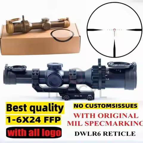 Hunting scope Tactical SCOPE 1-6X24mm FFP 30mm FFP First Focal Plane Riflescope Optical Sight Spotti