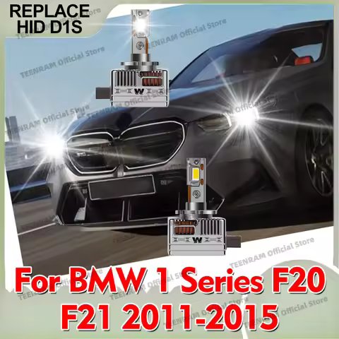 2x LED Car Headlights 12V Copper Tube Bulbs 50000LM D1S D1R UPGRADE Head Lamps For BMW 1 Series F20 