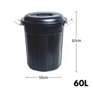 Black Fibre Dustbin With Handle / Tong Sampah Hitam / Black Garbage Bin / Trash Bin / Tong Air/ Temp