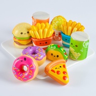 Squishy Slow Rebound Keychain Popcorn Fries Burger Doughnut Food Pinch Decompression Toy