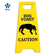 Dog Vomit Sign 4 Inch Vomit Wet Floor Sign Vomit Warning Sign Decoration Yard Sign