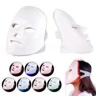 🌹【Ready Stock】 Best 7 Colors LED Light Photon Face Neck Mask Rejuvenation Skin Therapy Skin Wrinkles LED Mask Beauty