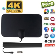 [QIPAN] Flat 4K Indoor TV Antenna Aerial Digital HDTV Antennas 50 Miles Range Booster NEW