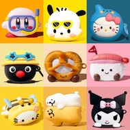 For Realme Buds T300 Case Cartoon Kurumi Penguin Kirby Super Star Realme Buds T300 Clear Soft Case C