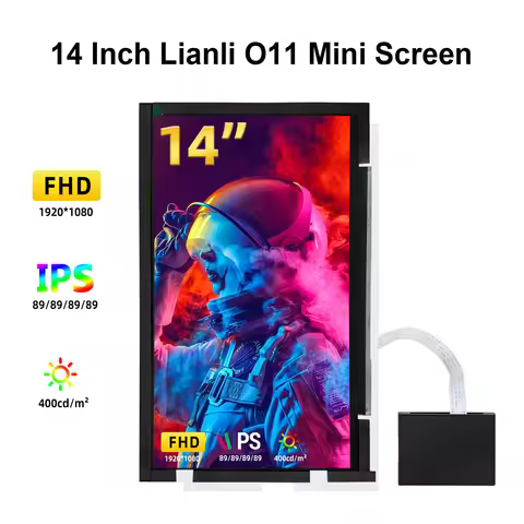 Wisecoco 2K 1920*1080 HD IPS LCD Gaming CPU GPU Secondary Display 14 inch Portable Monitor For Lianl