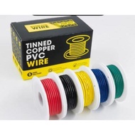MERAH HIJAU 5METER 1007 PVC WIRE 18AWG-5ROLL - RED, BLACK, YELLOW, biru, GREEN