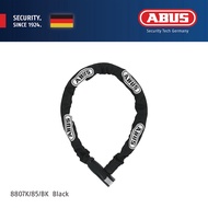 Abus 8807K/85/BK, 8807K/110/BK Bicycle & Motorbike Steel-O-Chain Lock - Black. Length Variants: 85cm