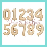 [DV88] 32" Caramel Color Number Foil Balloon (0-9) Foil Balloon Number Balloon