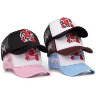 Sokki baseball Cap Mesh Trucker Boeing Red lips Embroidered Hat Cap Casual Distro Fashion Trucker Ha