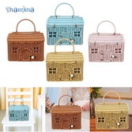 [Shamjina] Gift Basket Woven Basket Decoration Organizer Bin Portable Multipurpose Food Storage for 