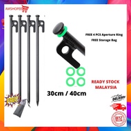 4 pcs 30cm 40cm Besi Pancang Khemah Camping Tent Peg Ground nail Tent Peg Tarp Flysheet Sand Steel P