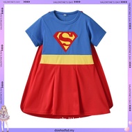 Kids Girl superhero Costume Wonderwomen,Batgirl,Supergirl,Captain America,SpiderGirl