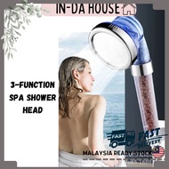 INDAHOUSE Bathroom 3-Function SPA Shower Head with High Pressure Anion Filter Bath Head Water Saving