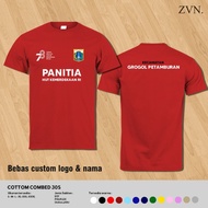 Kaos Baju Cotton Combed Premium Murah Panita 17 Agustus Custom Nama -