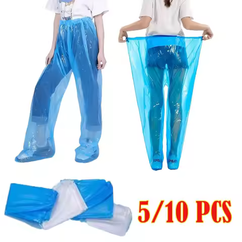 5/10Pcs Disposable Raincoat Pants Portable Splash Proof Split Raincoat Outdoor Travel Drifting Cycli