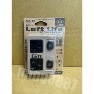 Dr.AV Shenggang LL-865P Power Saving 2 Open 2 Plug 3P Splitter Bounce Switch Industrial Style
