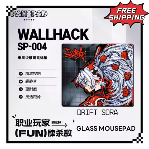 Wallhack4.0 Drift Drift Sora Gaming Tempered Glass Smooth Pad Customied 490x430mm Mousepad Gaming La
