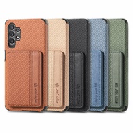 Leather Carbon Fiber Wallet Case Samsung Galaxy S25 FE S26 Ultra A10S A50 A30S A50S A70 A70S A41 NOT