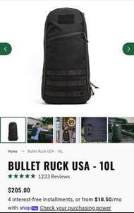 GORUCK Bullet Ruck 10L - Made in USA - Full 1000D not Evergoods Able carry Mystery Ranch Nike Adidas