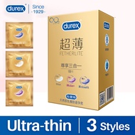 [Pack of 18pcs ] High Quality Mixed 3 Style Ultra Thin Durex Condoms for Men Fetherlite Natural Latex Condom Tight Ultra Thin Safe Contraception