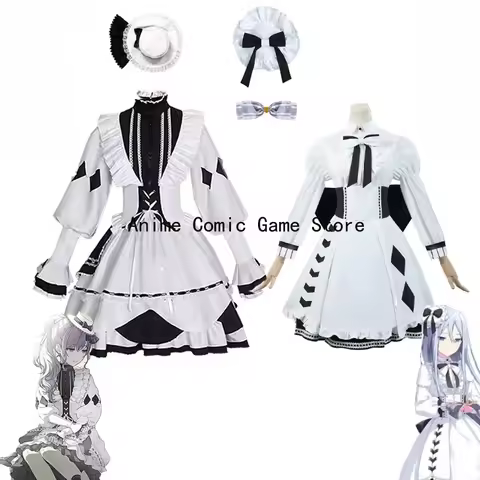 Yoisaki Kanade Asahina Mafuyu Cosplay Costume Wig Anime Project Sekai Lovely Lolita Dress Halloween 