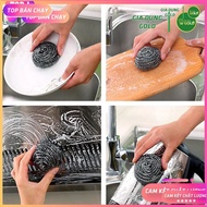 Stainless steel pot scrubber, round pot scrubber - Stainless steel pot scrubber