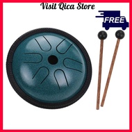 5.5 Inches Mini Steel Tongue Drum 6 Notes Handpan Drum Steel Pocket Drum Percussion Instrument with 