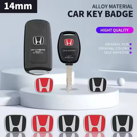 5/10Pcs Car Remote Key Aluminum Logo Sticker For Honda Civic Fit Jazz Accord CRV HRV City Odyssey Pa