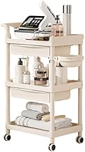 3-Tier Rolling Utility Cart Storage Organizer Shelf Cart With 4 Wheels, Esthetician Trolley With Hook For Home Kitchen Beauty Salon SPA Commercial Office (Size : 2 Drawers+1 Bowl)