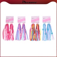 [Phenovo] 2 Pack Bike Streamers, Bicycle Grips, Pompoms, Length 25cm, Kids Balance Bike Decoration, 