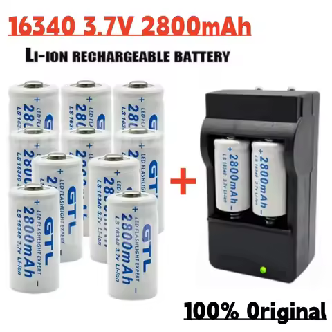 2-20pcs CR123A RCR123 ICR16340 Battery 2800mAh 3.7V Li-ion Rechargeable Battery for Security Camera 