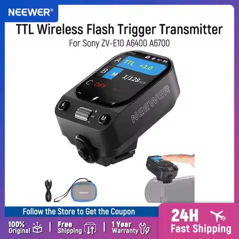 NEEWER QZ-S TTL Wireless Flash Trigger Transmitter Compatible with Sony Cameras for Z3, Z2PRO, Z2II,