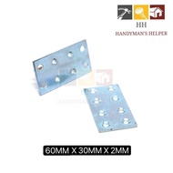60MM X 30MM X 2MM SHELF BRACKET FLAT BRACKET STRAIGHT FLAT BRACKET KURUNGAN