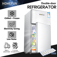 HOMEFUN Mini Refrigerator inverter Refrigerator With Freezer HD Inverter 2-Door Small Refrigerator Save Electricity