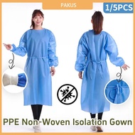 1/5PCS Non- Woven Isolation Gown Thick Work Isolation Clothing Gown Dental Stain Nursing Gown