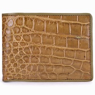 Bóp nam Huy Hoàng da cá sấu ngăn sau màu rêu HP2284