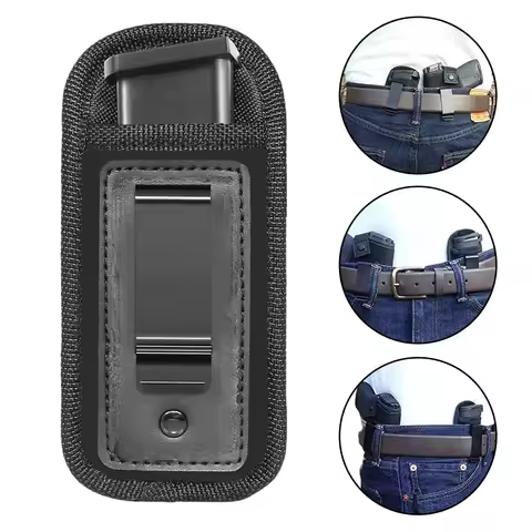 Tactical Nylon Magazine Pouch Holster Pistol 9mm Concealed Carry Mag Case with Clip Glock 19 21 92 H