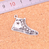 48Pcs Antique Silver Plated basketball shoes Charms Diy Handmade Jewelry Findings Accessories 30mm